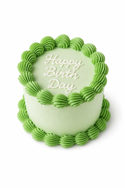 Apple green vintage bento cake