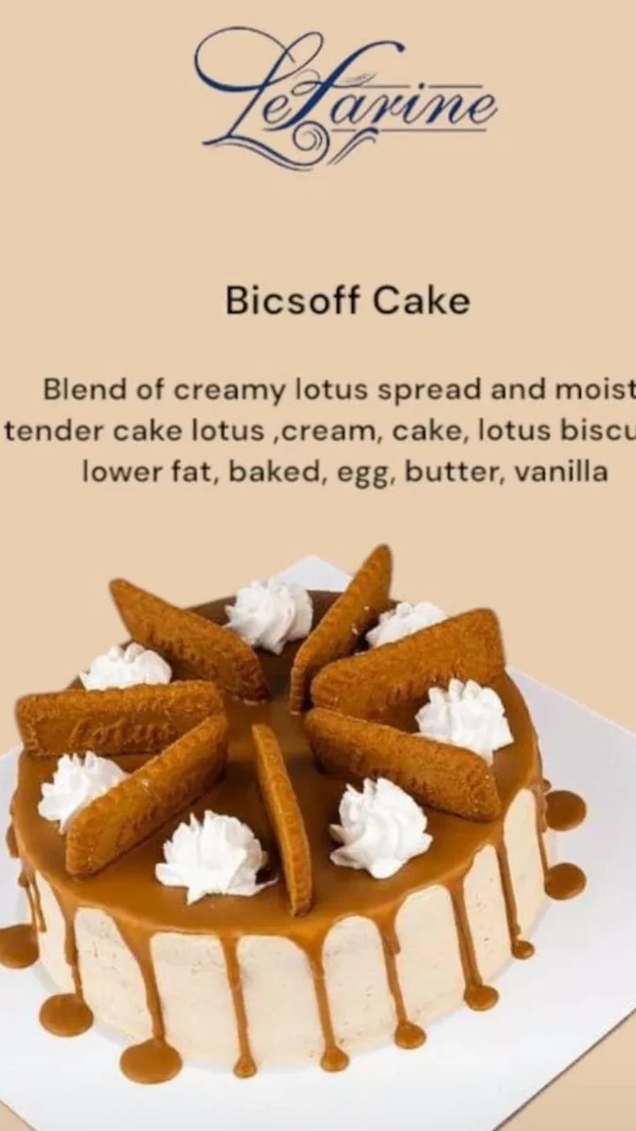 Biscoff vanilla cake