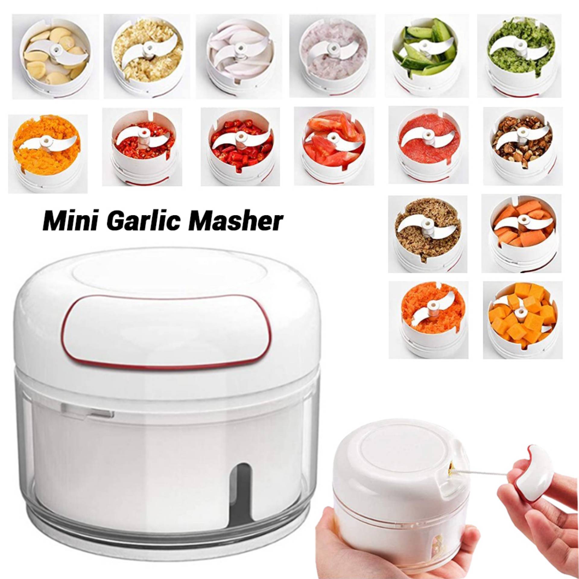 Mini Speedy Chopper | Manual Hand Pull | Garlic Slicer | For Vegetables, Fruits & Meat | High‑Quality Kitchen Tool_0