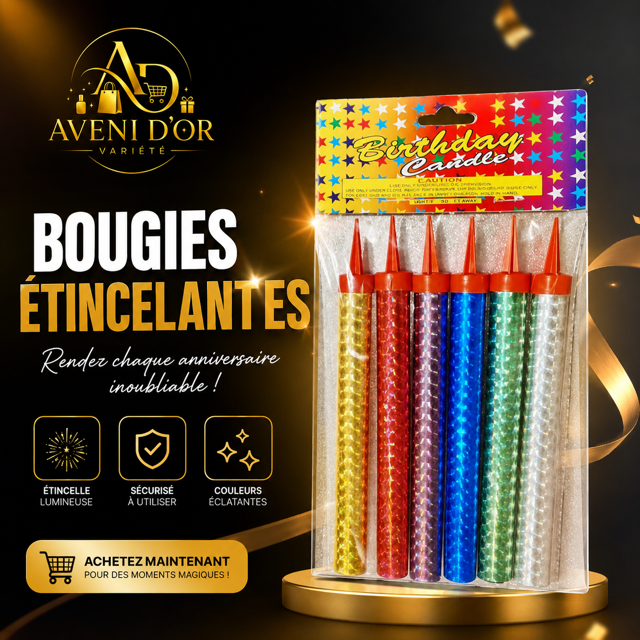 Bougies étincelantes premium