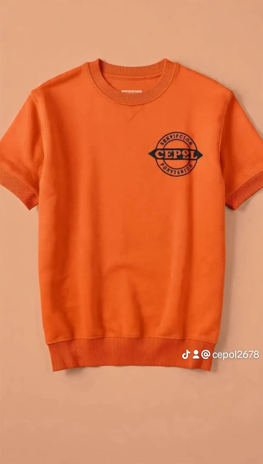 Sudadera Básica Naranja con Logo Personalizado_0