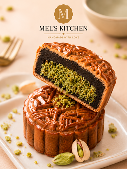 Dubai Pistachio Kunafa Chocolate Mooncake