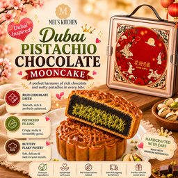 Dubai Pistachio Kunafa Chocolate Mooncake