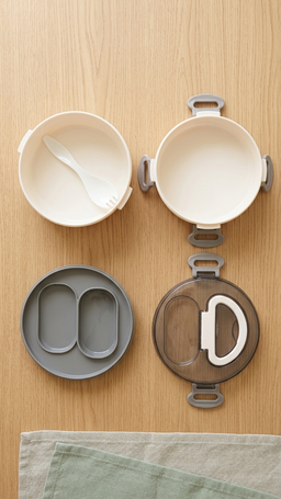 2 Level Round Lunch Box
