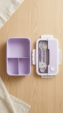 3 Compartments Rectangular Lunch Box