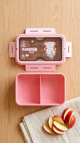 2 Compartments Rectangle Lunch Box