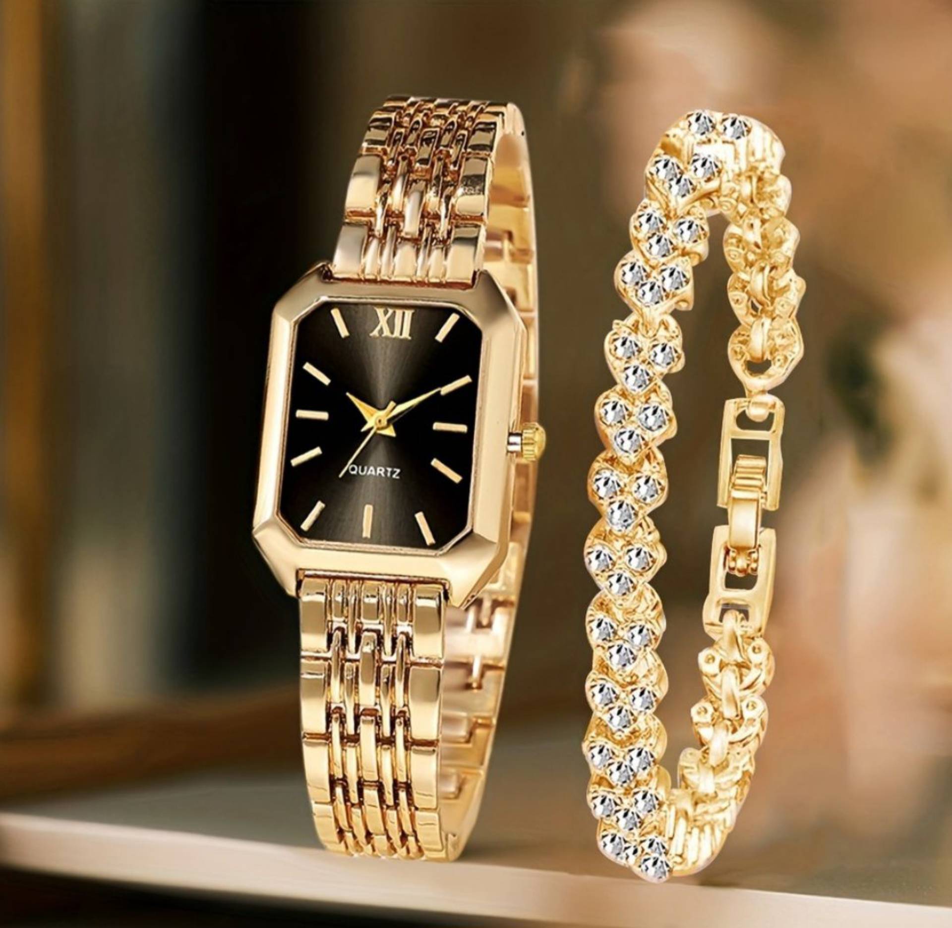 Vintage Watch & Matching Bracelet Set
