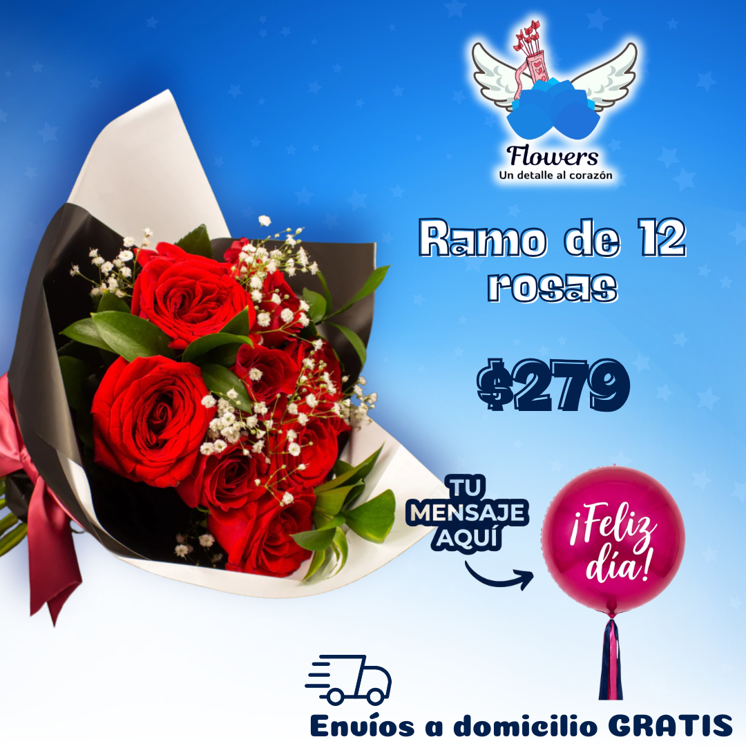 Ramo de 12 rosas