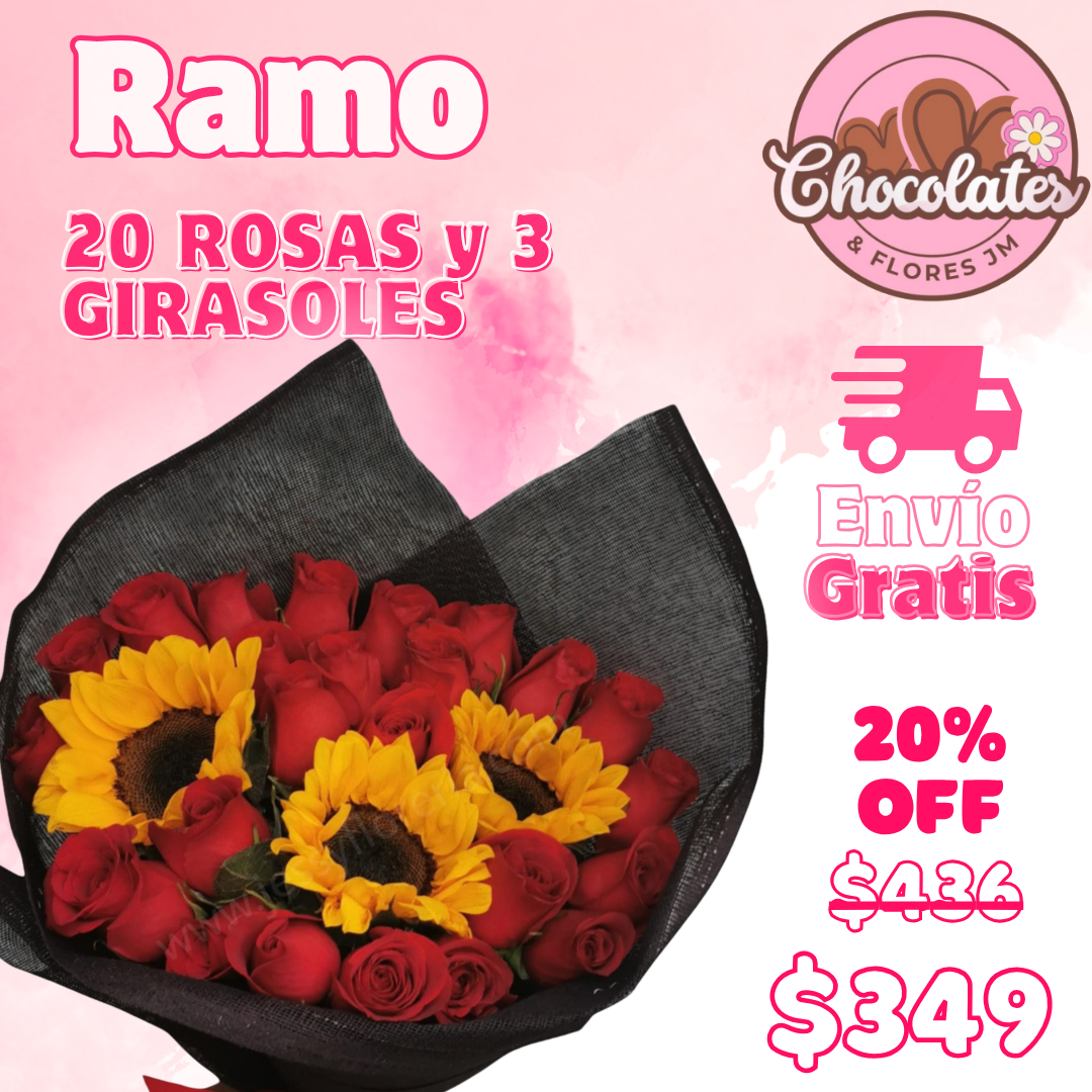 20 Rosas y 3 Girasoles_0