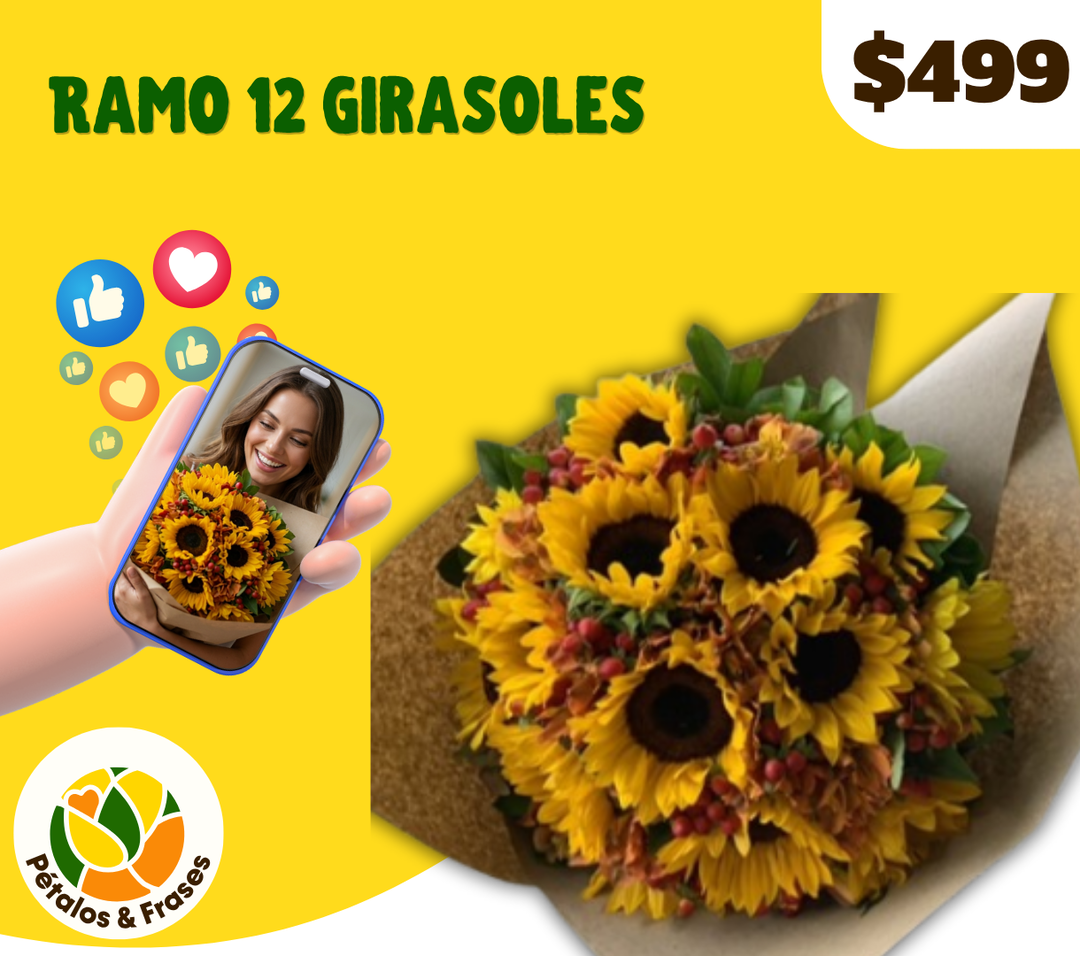 Ramo 12 girasoles