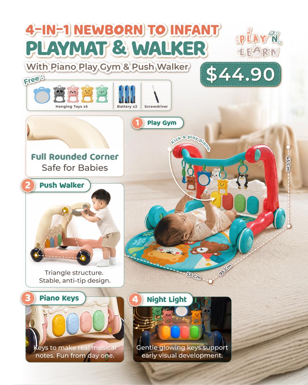 4-in-1 Baby Playmat & Walker_0