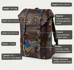 Double-Buckle Structured Backpack