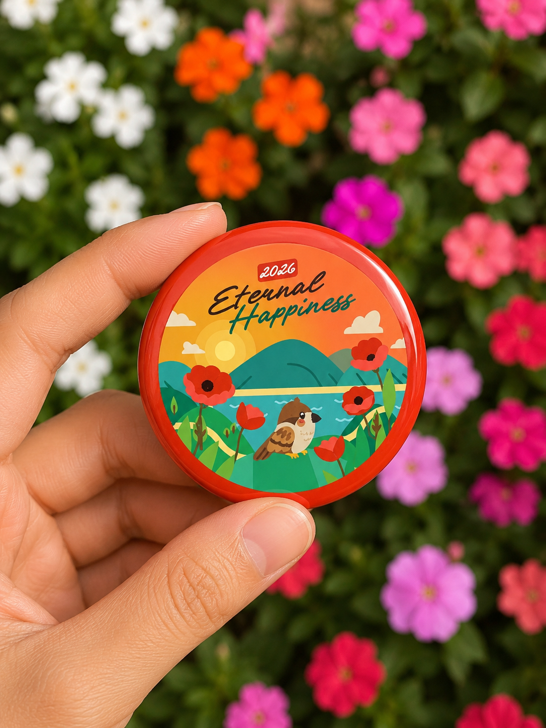 Sparrow of Hope Pin in Red