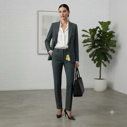 Pantalon classique vert 