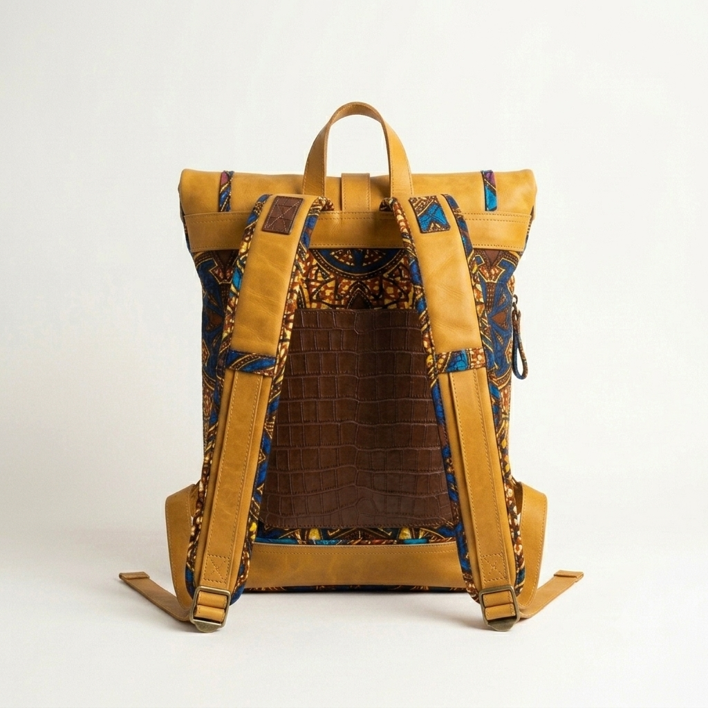 Croc-Embossed Roll-Top Travel Bag_2