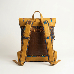 Croc-Embossed Roll-Top Travel Bag