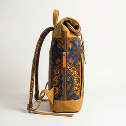 Croc-Embossed Roll-Top Travel Bag