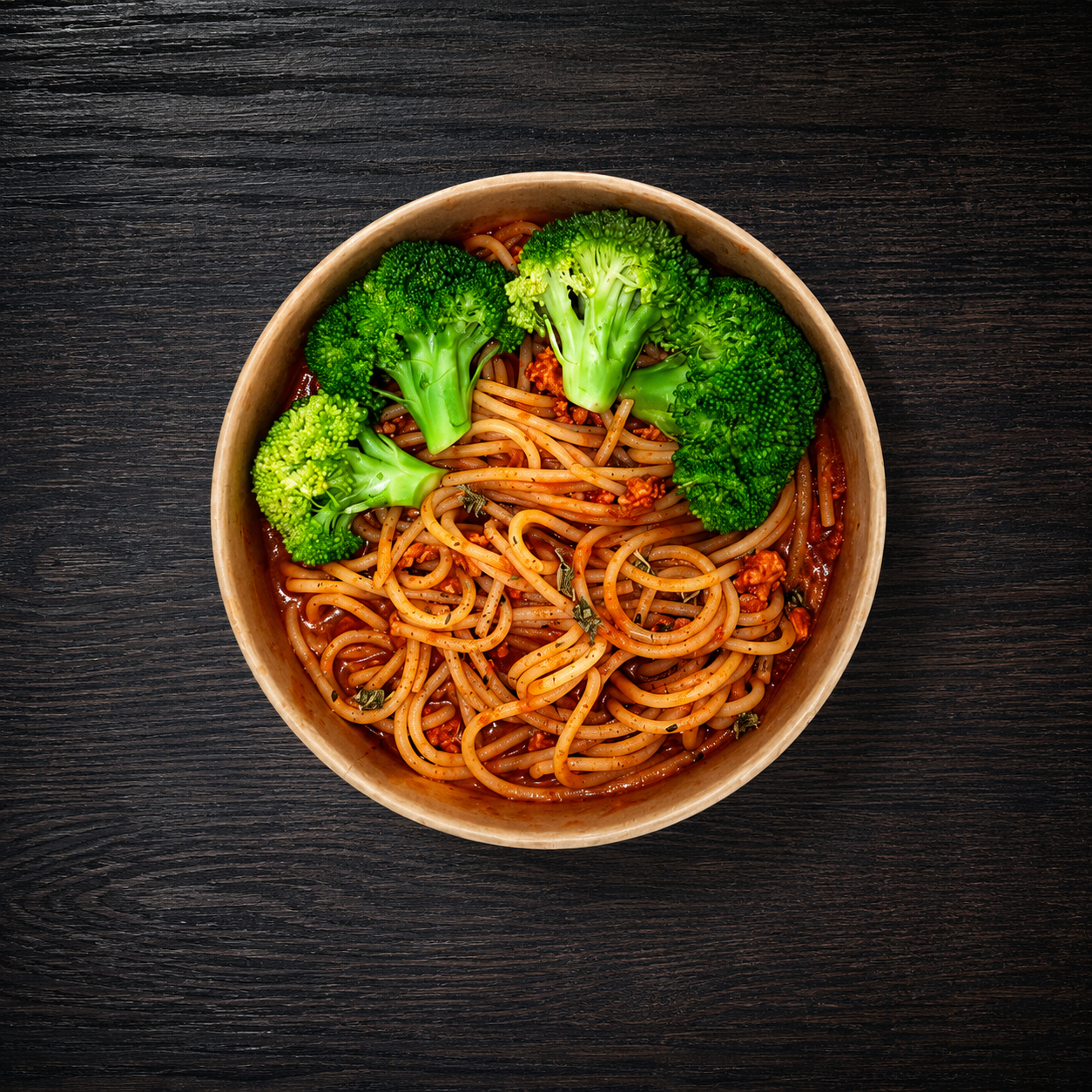 Chicken Bolognese Pasta w/ Stir-fried Broccoli _0