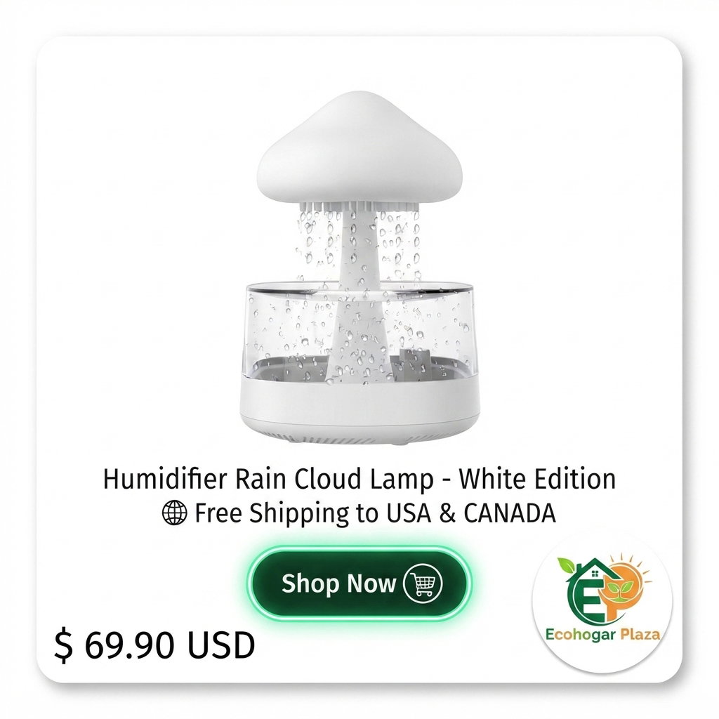 Humidifier Raincloud Lamp - White Edition