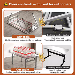 120CM STAINLESS STEEL FOLDABLE BANQUET TABLE  (MEJA)