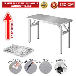 120CM STAINLESS STEEL FOLDABLE BANQUET TABLE  (MEJA)