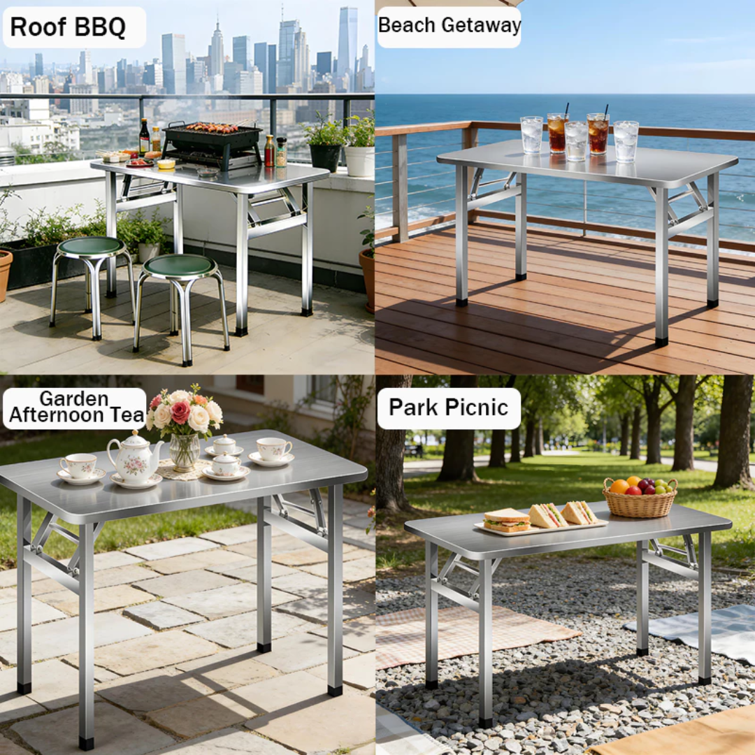 120CM STAINLESS STEEL FOLDABLE BANQUET TABLE  (MEJA)_2