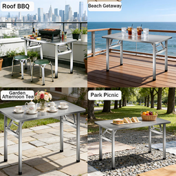 120CM STAINLESS STEEL FOLDABLE BANQUET TABLE  (MEJA)