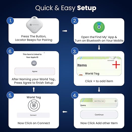 Portronics Worldtag Item Finder with Upto 1 Year Battery Life,Only iOS Compatible with Apple Find My App| Not For Android_4