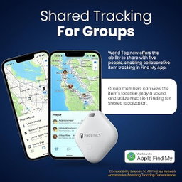 Portronics Worldtag Item Finder with Upto 1 Year Battery Life,Only iOS Compatible with Apple Find My App| Not For Android
