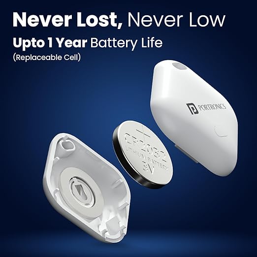Portronics Worldtag Item Finder with Upto 1 Year Battery Life,Only iOS Compatible with Apple Find My App| Not For Android_6