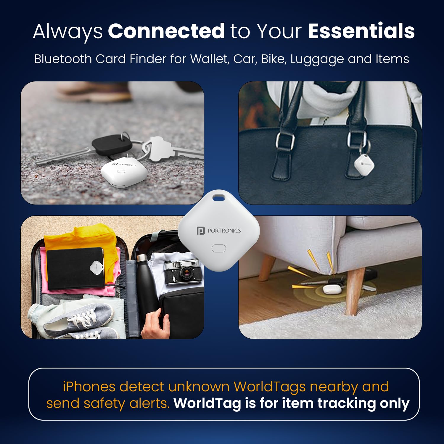 Portronics Worldtag Item Finder with Upto 1 Year Battery Life,Only iOS Compatible with Apple Find My App| Not For Android_7
