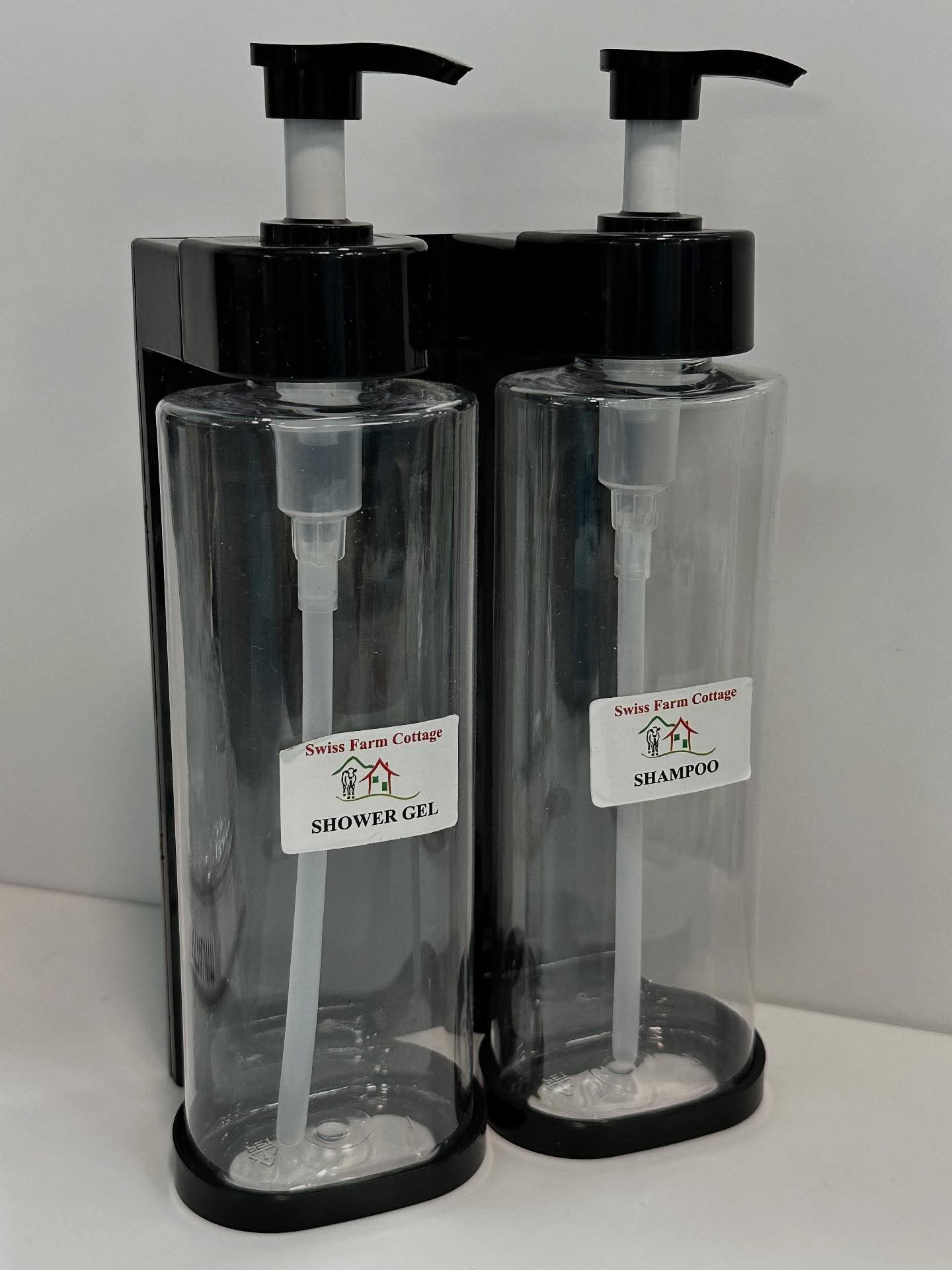 WALL REFILL BOTTLE (2 Heads - Shampoo & Body Lotion)