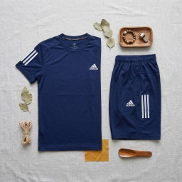 Ensemble Sport Homme Adidas - T-shirt + Short Bleu Marine