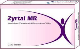 ZYRTAL MR : ACECLOFENAC 100MG, PARACETAMOL 500MG& CHLORZOXAZONE