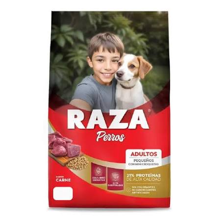 Raza adultos pequeños carne x100g