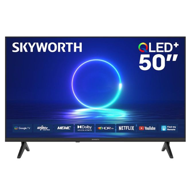 Skyworth 50Q6500H, 50" 4K QLED Smart Google TV, Black (1YR WRTY)