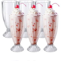 Sundabest 6pc High Quality Milk Shake Glasses (130007760)