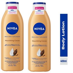 NIVEA Nourishing Cocoa Body Lotion With Cocoa Butter 400ml (Pack Of 2).