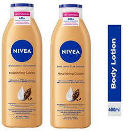 NIVEA Nourishing Cocoa Body Lotion With Cocoa Butter 400ml (Pack Of 2).