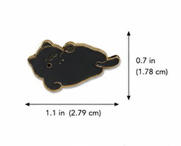 (Chonky Black Cat) Pin