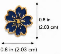 (Blue Flower) Pin   