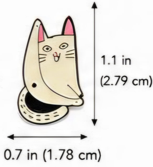 (White Kitty Peek) Pin    _0