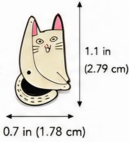 (White Kitty Peek) Pin    