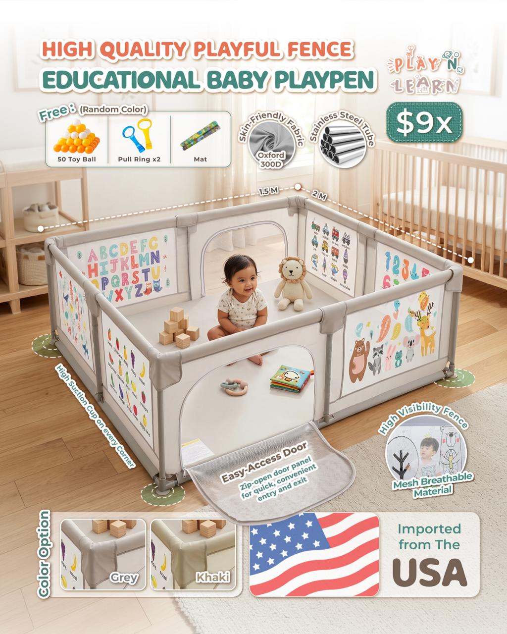 Educational Baby Playpen