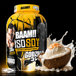 BAAM!!™ ISO-SOY Plant Protein Isolate (1lb / 0.45kg) | 30g Soy Isolate Protein • Vegan • Lactose-Free • Lab-Tested Premium Plant Protein [VX]