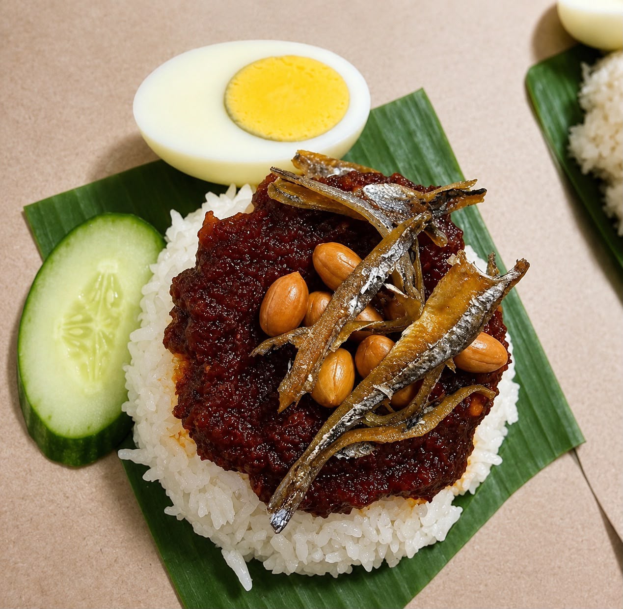 Nasi Lemak Boil Egg (Half)