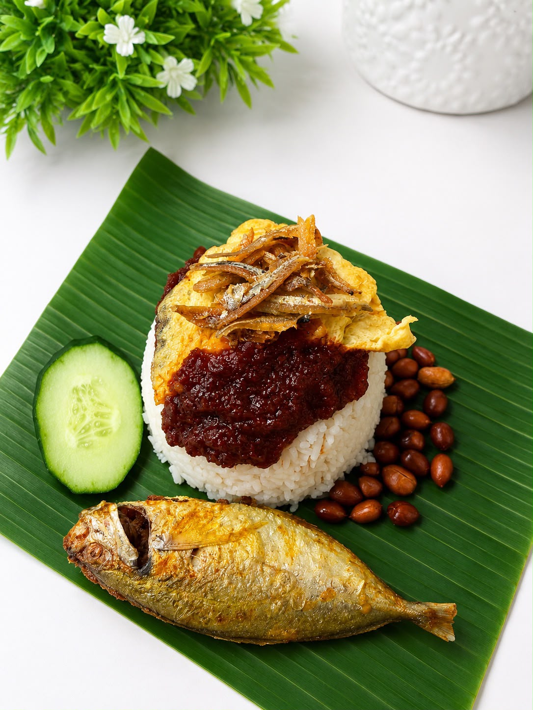 Nasi Lemak Fried Fish