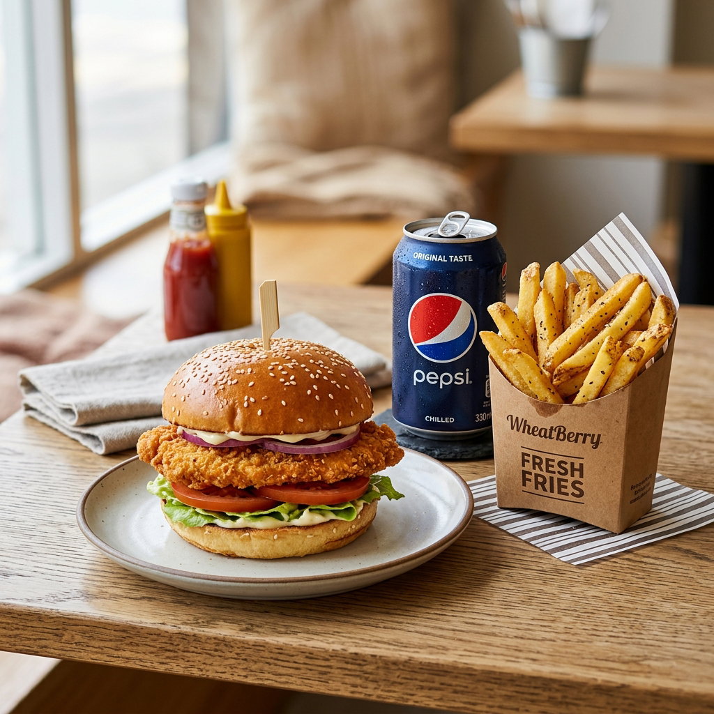 Crispy Chicken Burger Meal_0