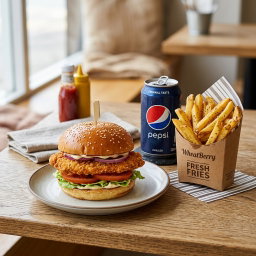 Crispy Chicken Burger Meal