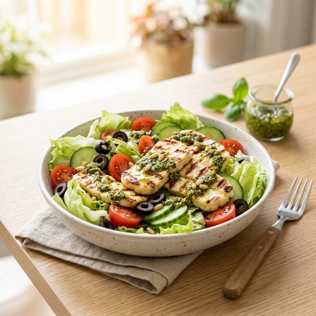 Halloumi Basil Pesto 